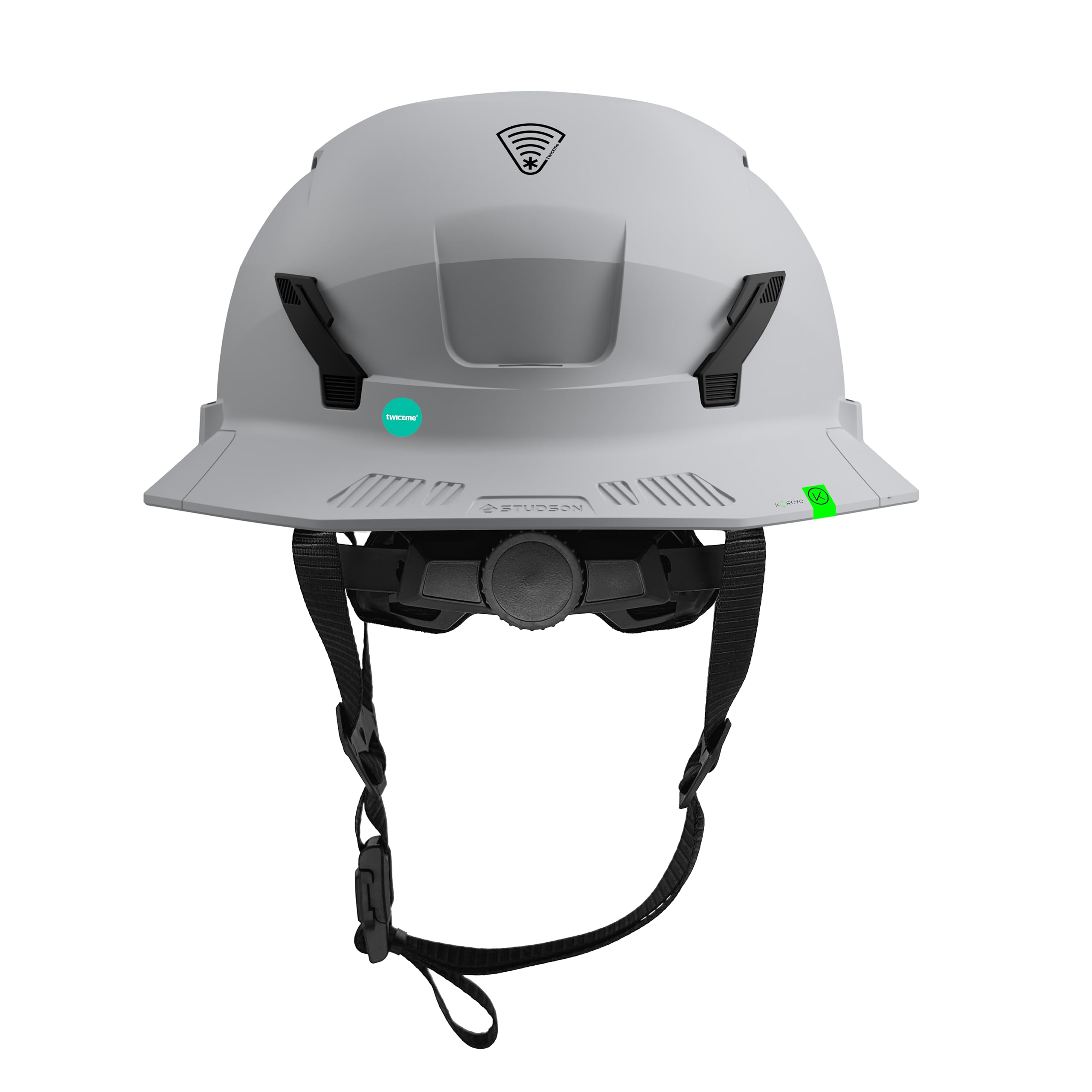 STUDSON SHK-1 Full Brim Safety Helmet: ANSI/ISEA Z89.1 Type II Compliant (R 2019), Lightweight & Breathable, NFC Emergency Contact Chip, One Size, Class C & E Protection
