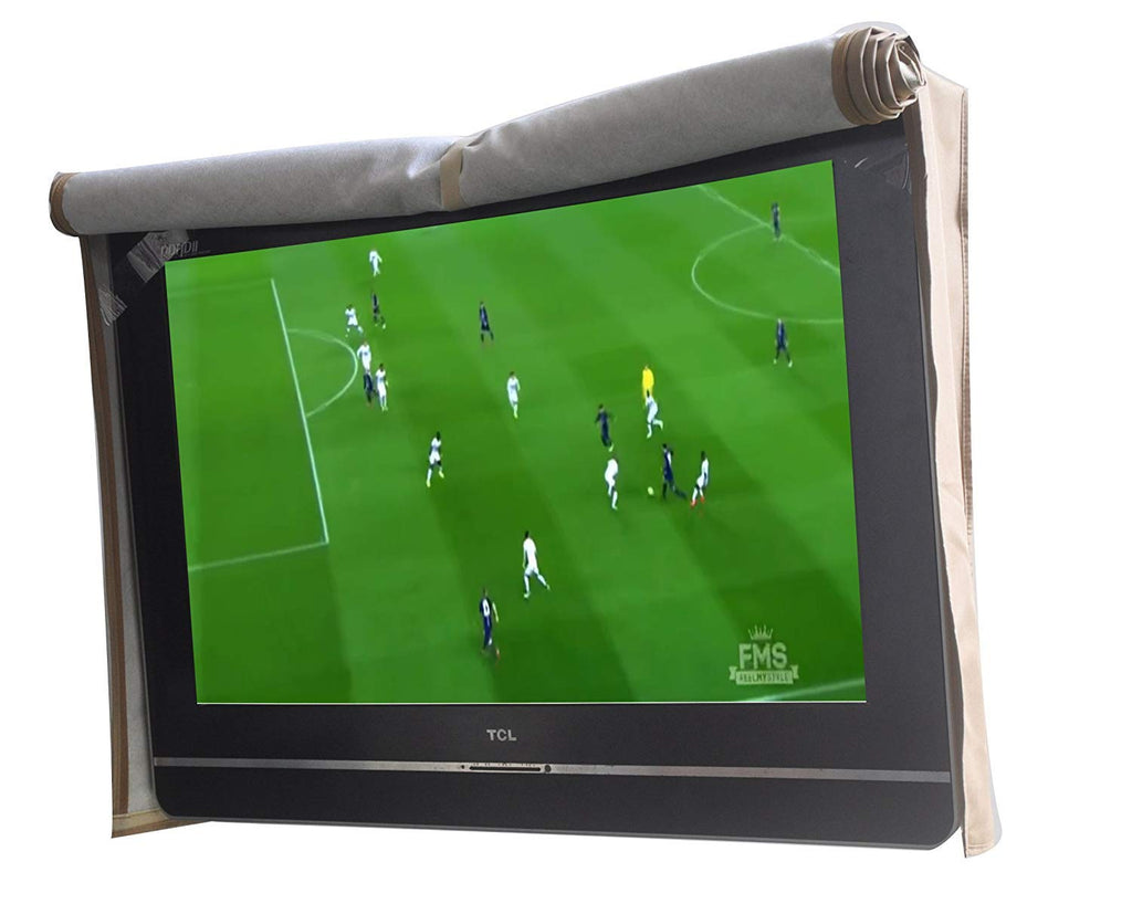Outdoor 22”-24“-26" TV Set Cover,Scratch Resistant Liner Protect LED Screen Best-Compatible with Standard Mounts and Stands (Beige)