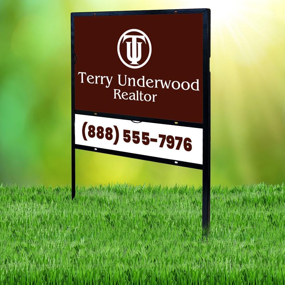 5-pack of 24"x18" Slide-in Real Estate Sign H-Frame With Rider