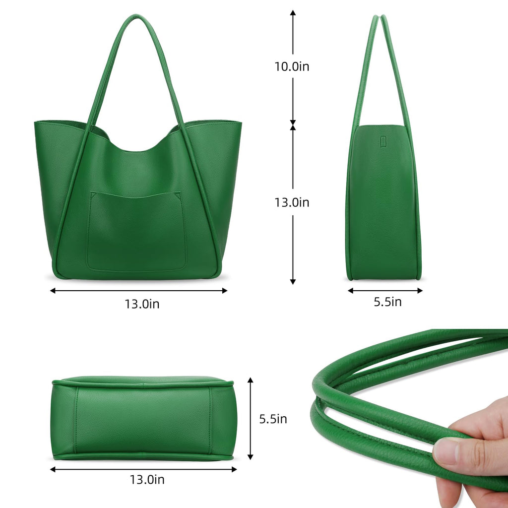 KKXIU Tote Bag for Women Vegan Leather Shoulder Purse Large Capacity Travel Bag