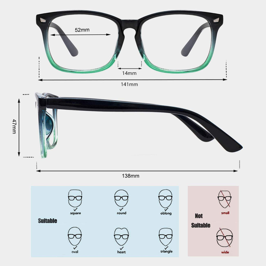 MAXJULI Blue Light Blocking Glasses,Computer Reading/Gaming/TV/Phones Glasses for Women Men(Transparent)