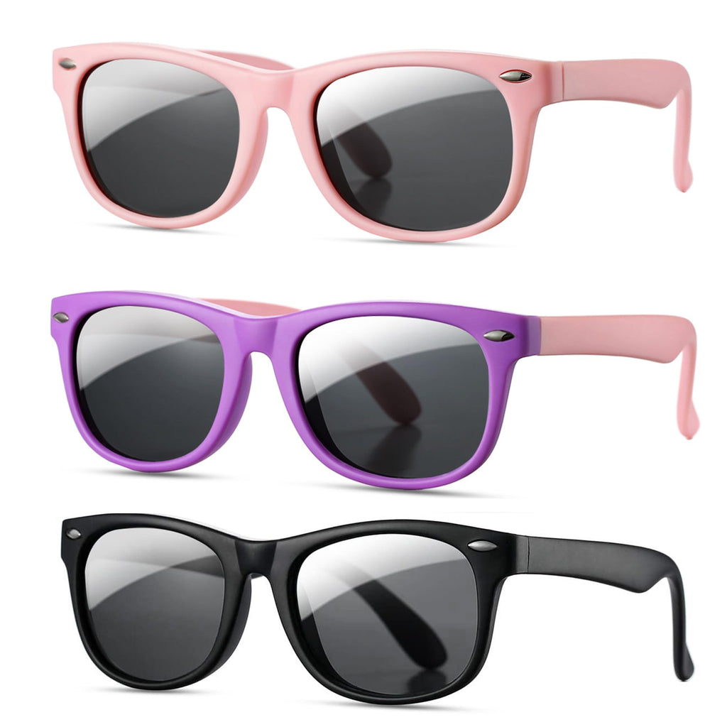 Pro Acme Kids Polarized Sunglasses, Flexible TPEE Frame Shades for Toddler Girls Boys, Ages 3-12