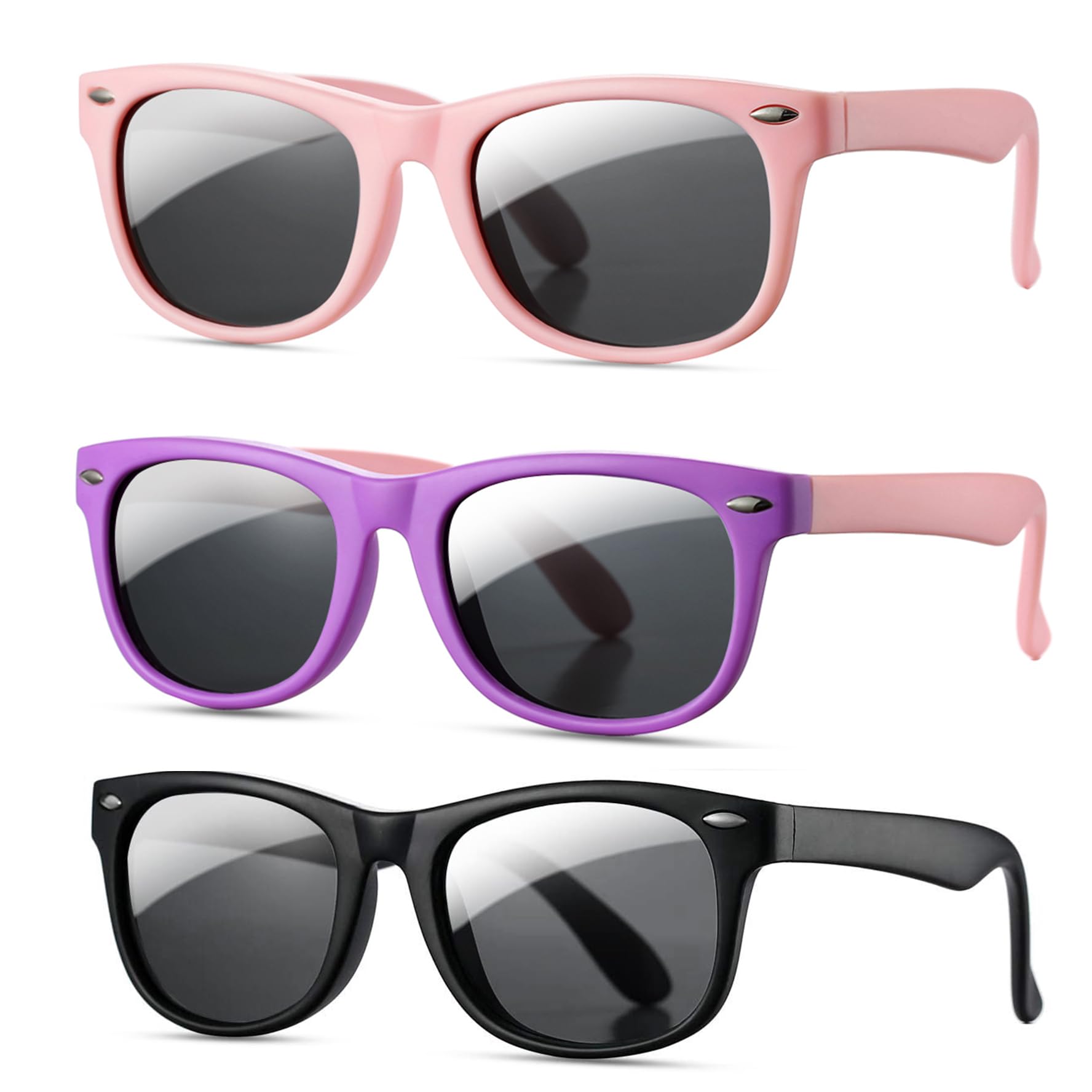 Pro Acme Kids Polarized Sunglasses, Flexible TPEE Frame Shades for Toddler Girls Boys, Ages 3-12