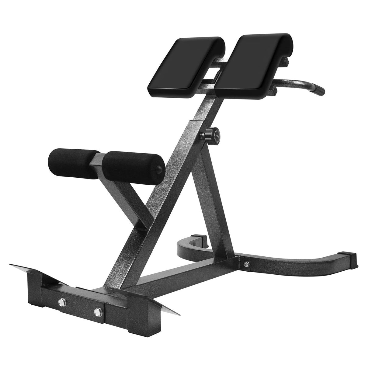 Roman Chair Back Extender - Angle & Height Dual Adjustable Hyperextension Bench for Home Gym - Adjustable Back Exercise Machine Fitness Equipment