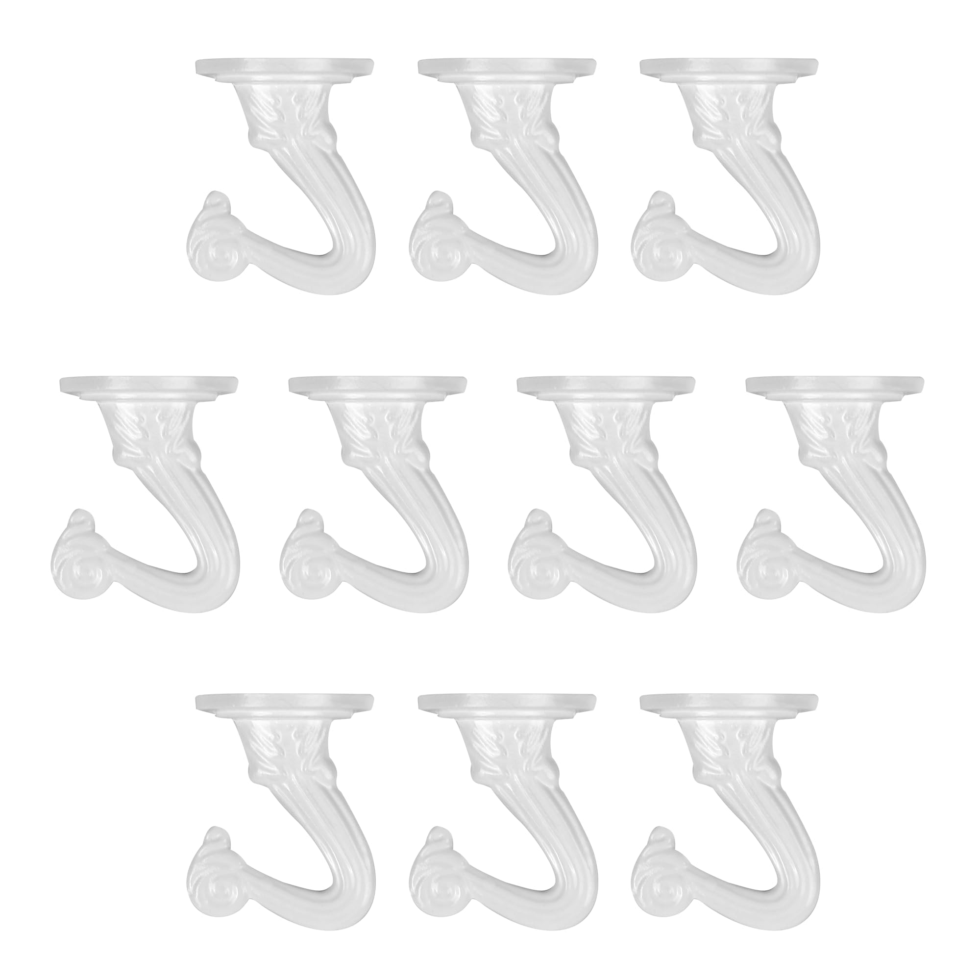 Aidoclip Ceiling Swag Hook Sets - Heavy Duty Hooks with Mounting Hardware for Hanging Plant, Ceiling or Extender Chains - Easy Install with Screws/Brackets (10 pcs - Black)