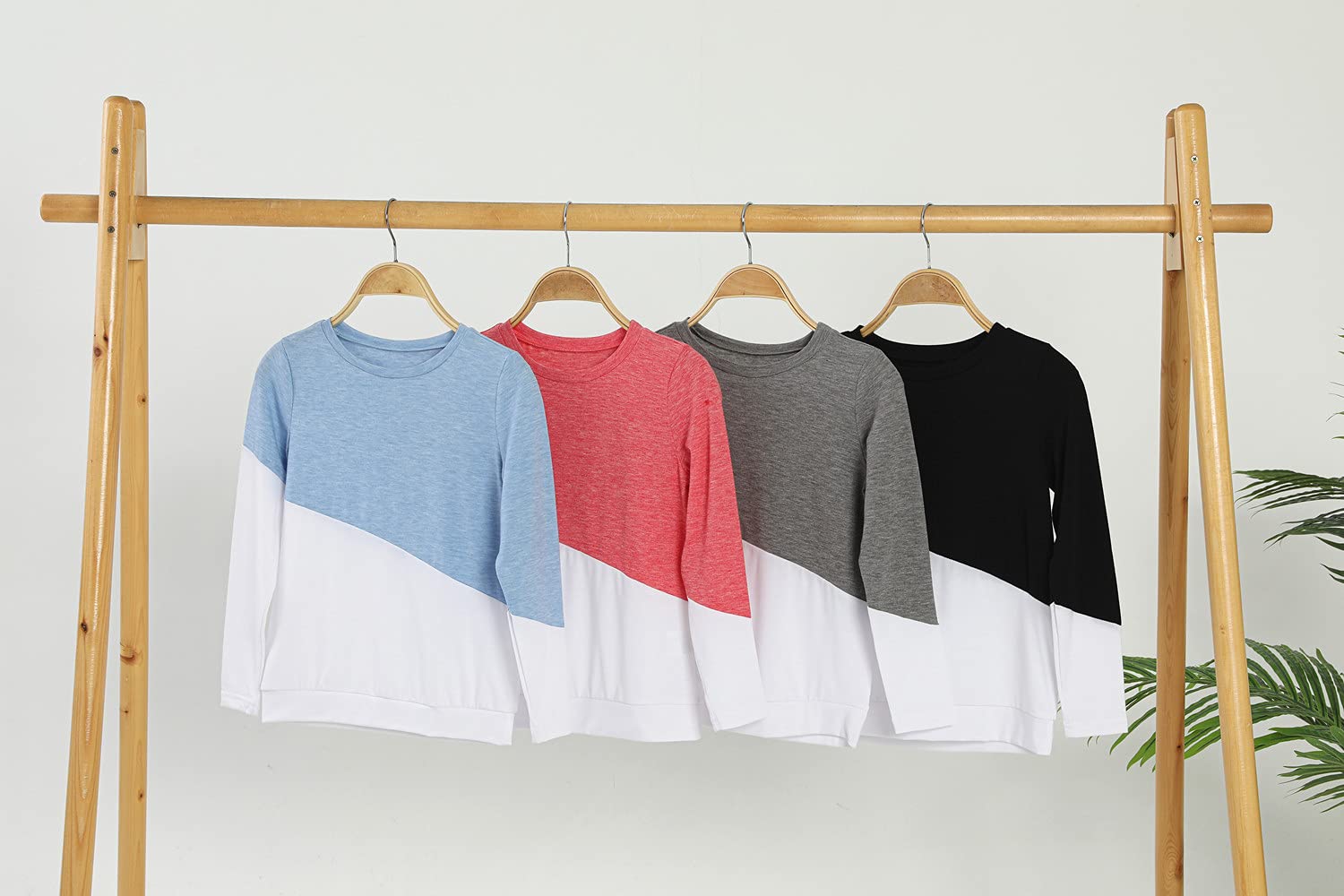 Ebifin Girls Casual Short/Long Sleeve T Shirts Kids Loose Soft Striped Color Block Tunic Tops, Tees Blouses Size 4-15 Years