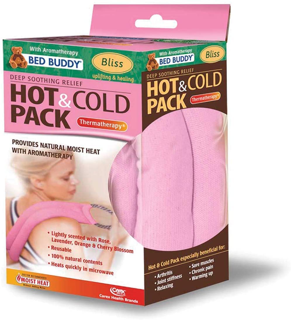 Bed Buddy Aromatherapy Heat Pad and Cooling Neck Wrap - Microwave Heating Pad for Sore Muscles - Cold Wrap Pack for Aches and Pain, Lavender Scent (Pack of 3)