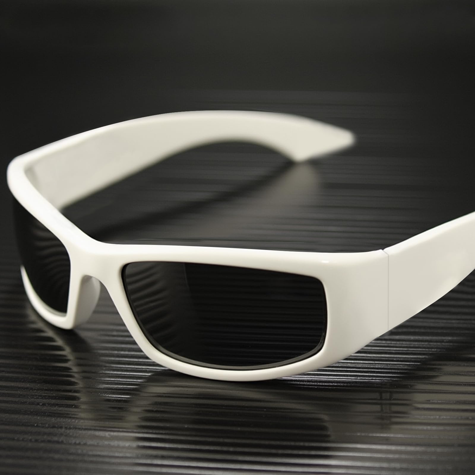 WISTON Wrap Around Sunglasses for Men Women Super Dark Blackout Sunglasses for Sensitive Eyes UV400 Protection W8005