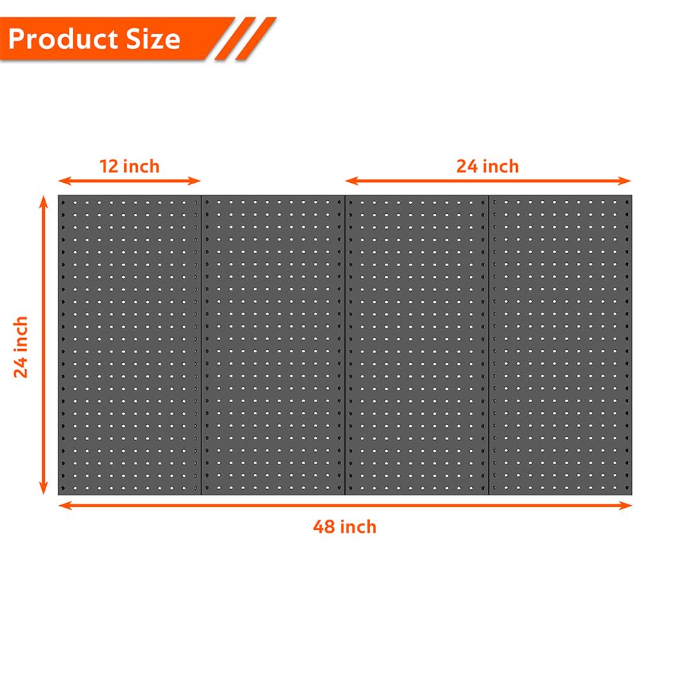 Ultrawall 2 Pcs Metal Pegboard Wall Panels, Peg Boards for Garage Tool Storage