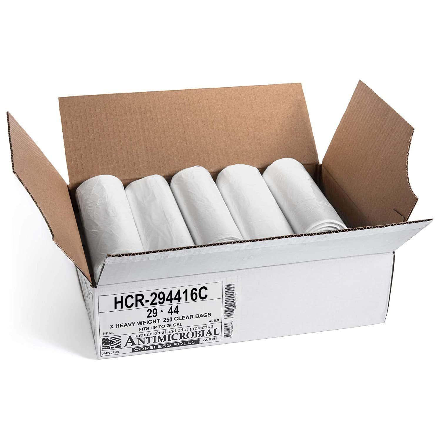 Aluf Plastics High Density Trash Bags, 10 Gallon, 4000 Count, 6 Micron (eq), 24" x 24", Black, for Bathroom, Office, Industrial, Commercial, Janitorial, Municipal, Recycling