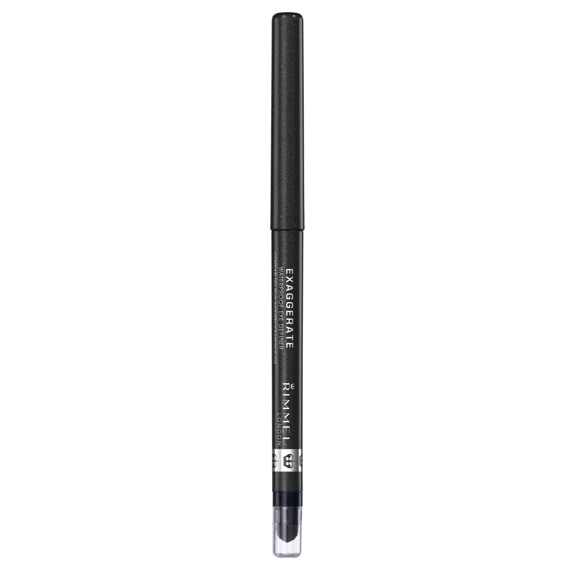Rimmel London Exaggerate Waterproof Eye Definer Eyeliner, Highly Pigmented, Long-Wearing, Built-In Smudger, 230, Deep Ocean, 0.01oz