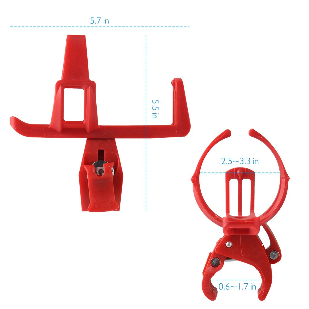 Accmor Bike Water Bottle Holders No Screws, Universal Bike Cup Holder, 360 Degree Rotatable Bike Water Bottle Cage, Water Bottle Holders for Kids Bike Adult Bike, Black