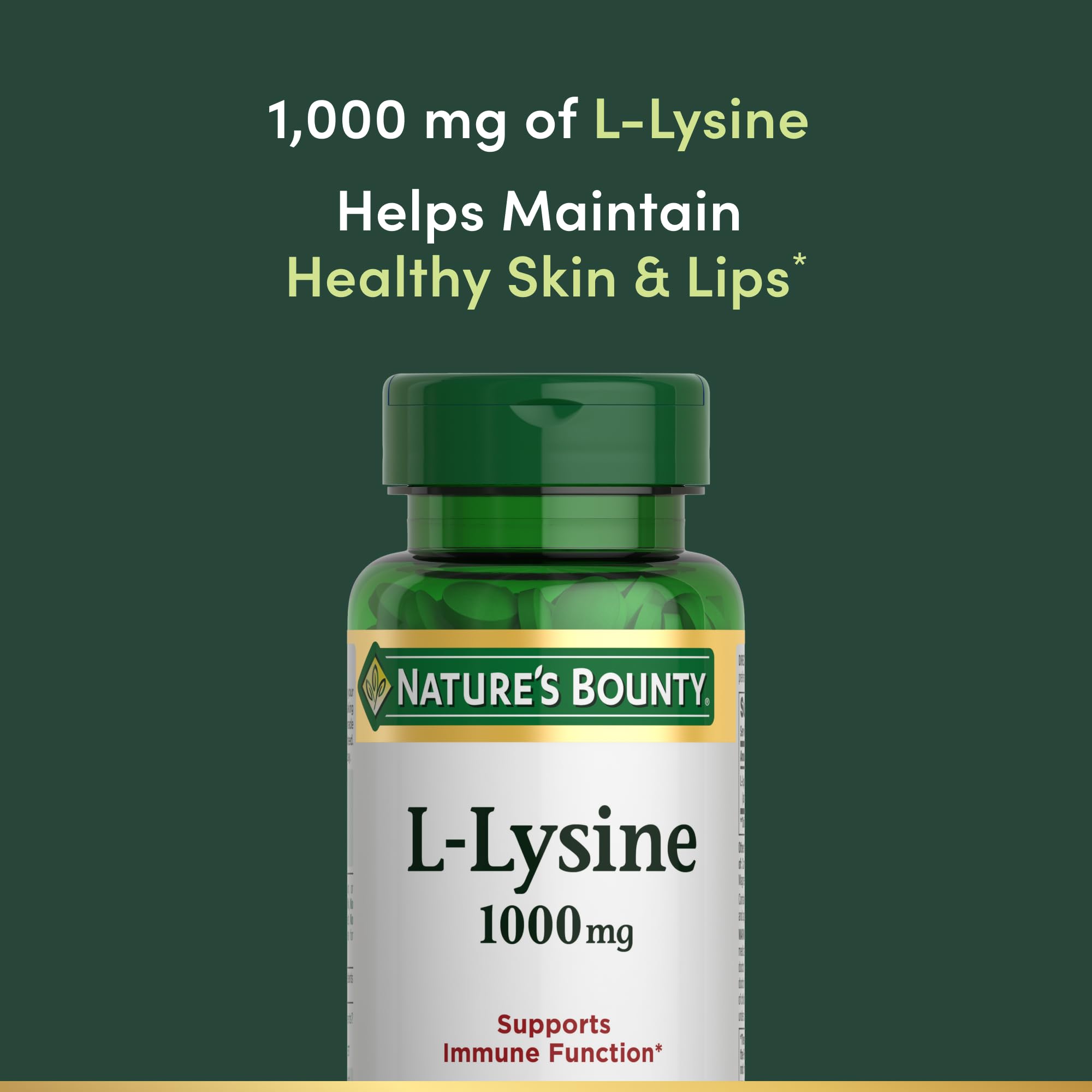 Nature's Bounty L-Lysine, 1000mg, 60 Tablets