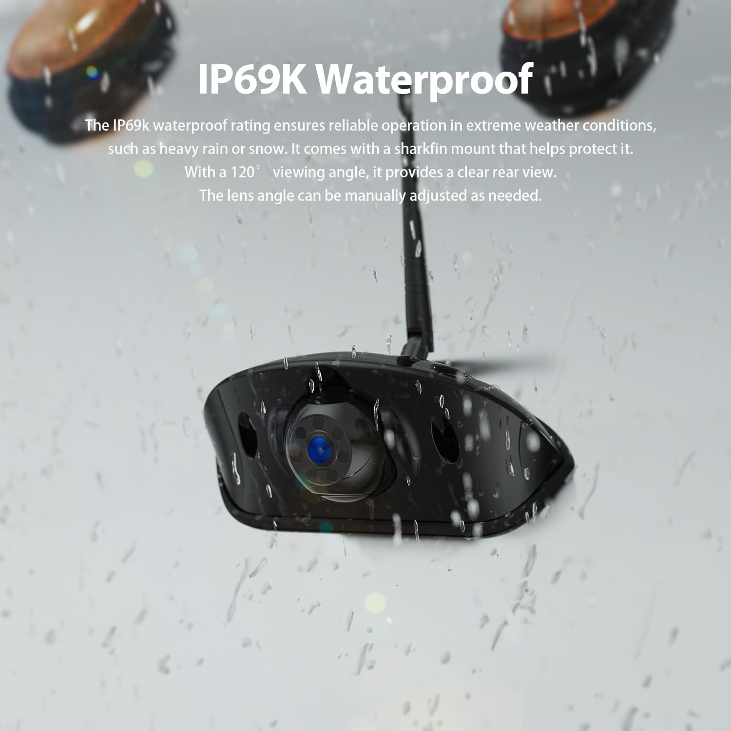 ZEROXCLUB 1080P 7" Wireless RV Backup Camera System, Compatible with Furrion Pre-Wired RV Truck Trailer, DVR Monitor & IR Night Vision Rear View Camera, IP69 Waterproof, Adjustable Parkinglines, BW7M