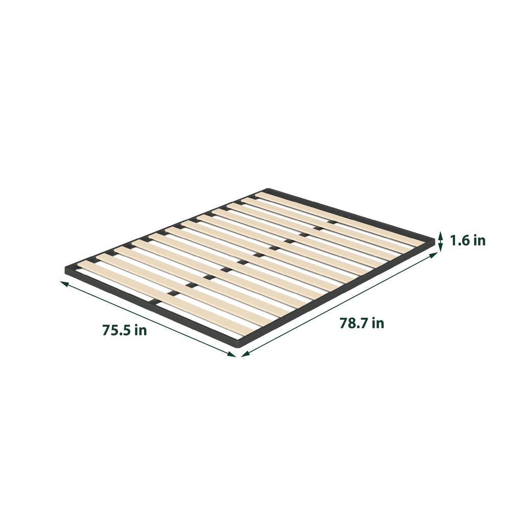 Zinus Deepak Easy Assembly Wood Slat 1.6 Inch Bunkie Board, Bed Slat Replacement, Full