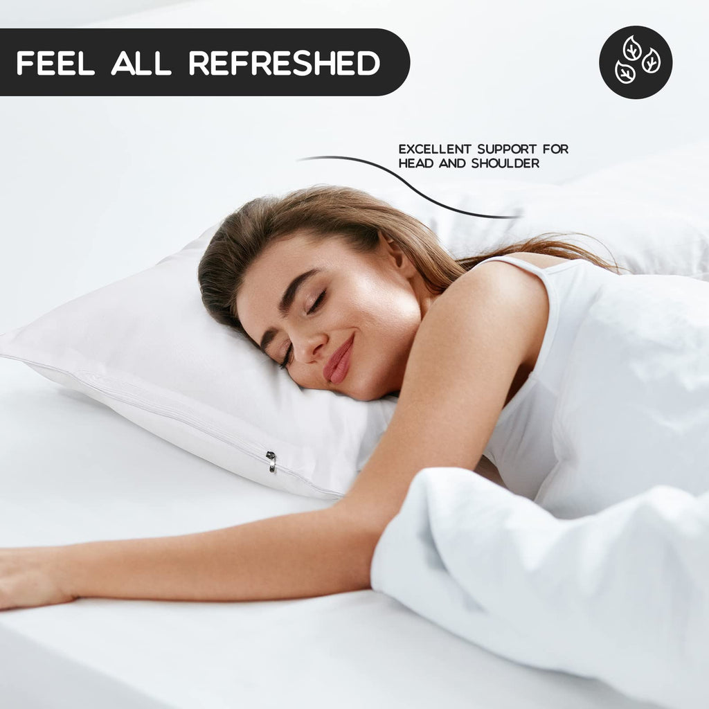Macarrie 12 Pcs Queen Size Pillows for Sleeping Standard Size Inserts Hotel Bed Pillows Bulk for Stomach Back and Side Sleepers Machine Washable (20 x 26 Inches)