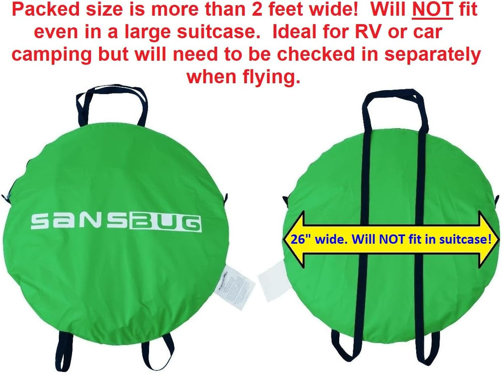SANSBUG Screen Tent for One Person (Instant Pop up, Strong No-See-um Mesh, Durable Tarp Floor)
