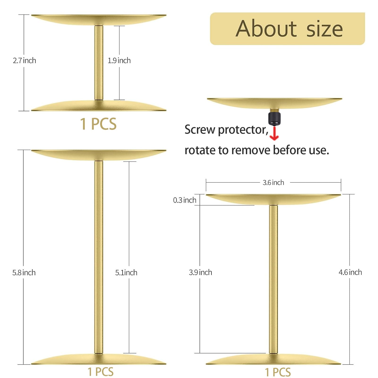 smtyle Modern Black Candle Stand Candelabras, Set of 3 Metal Candleholder Sets for Pillar Candles, Minimalist Farmhouse Decor for Fireplace Mantel & Dining Table Centerpiece