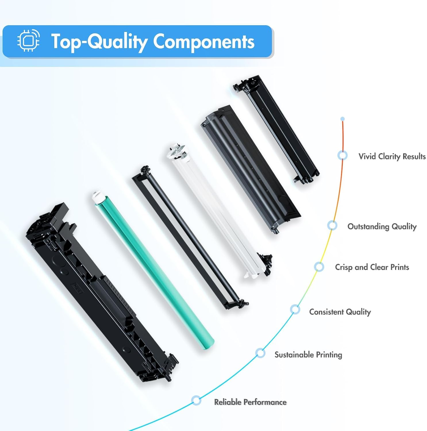 TRUE IMAGE Compatible Toner Cartridge Replacement for HP 202A CF500A 202X M281fdw HP Color Pro MFP M281fdw M281cdw M254dw M281fdn M254 M281 202 Toner Printer (Black Cyan Yellow Magenta, 4-Pack)