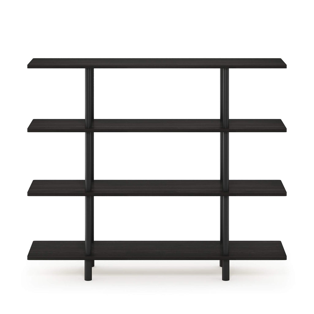 Furinno Turn-N-Tube 4-Tier Design Display Rack, Espresso/Black