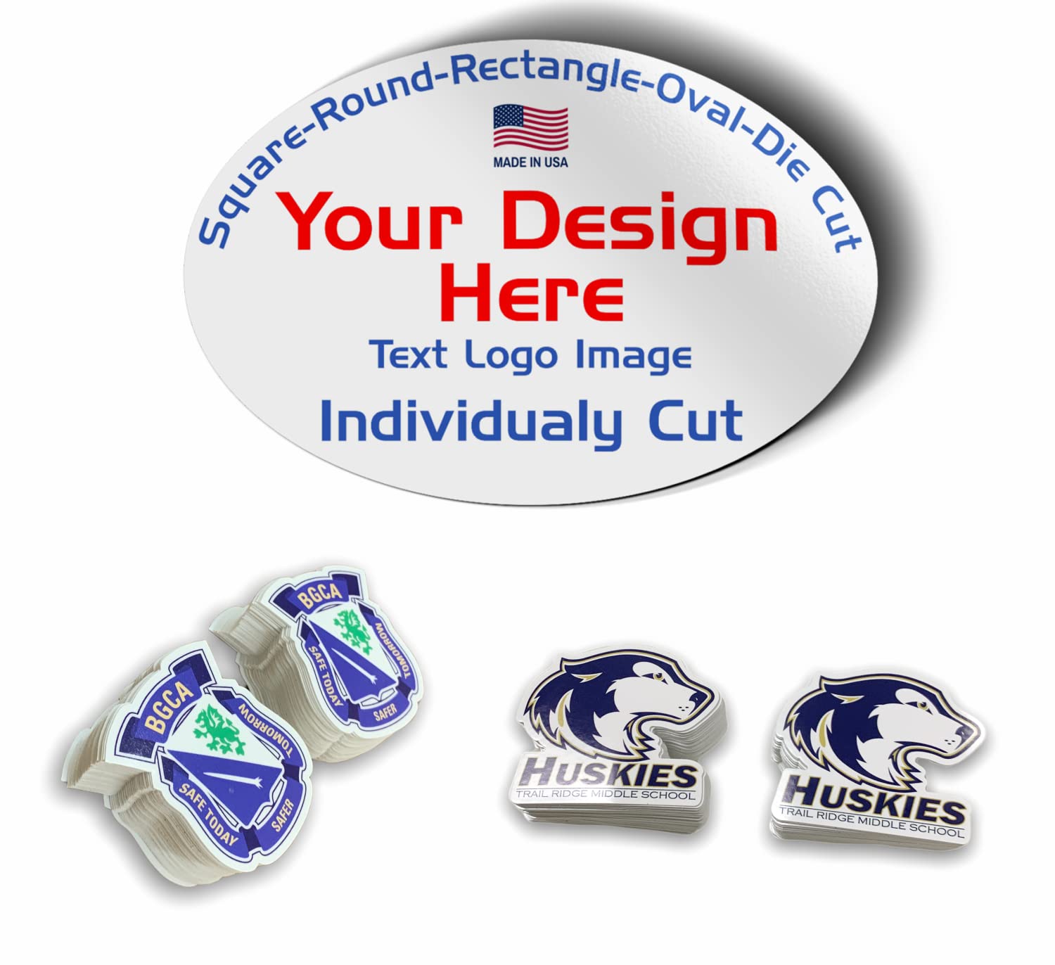 1.5 Inches Custom Sticker Personalized Labels Waterproof Dishwasher Safe Made USA, Custom Labels Business or Image Personalize Your Business Stickers