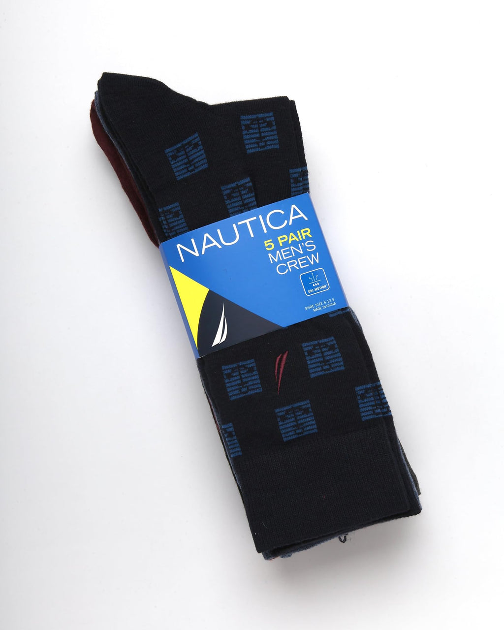 Nautica Mens Dress Socks - 5 Pack Breathable Comfort Stretch Crew-Length Work Socks for Men for Business Formal Wear (6-12.5)