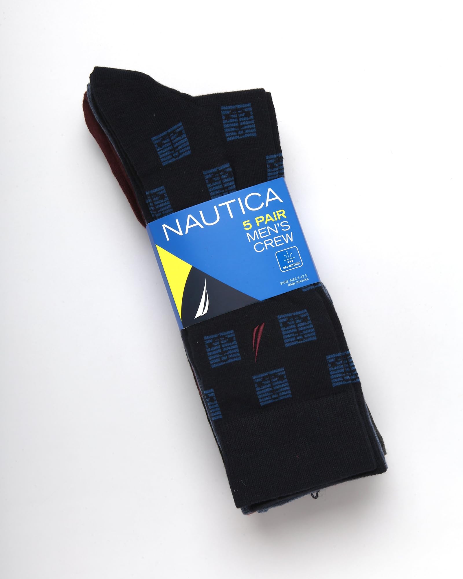 Nautica Mens Dress Socks - 5 Pack Breathable Comfort Stretch Crew-Length Work Socks for Men for Business Formal Wear (6-12.5)