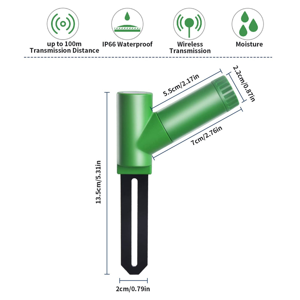ECOWITT GW1206 Soil Moisture Tester Kit, Includes GW1200 IoT Wi-Fi Gateway and WH51 Soil Moisture Sensor, 915 MHz
