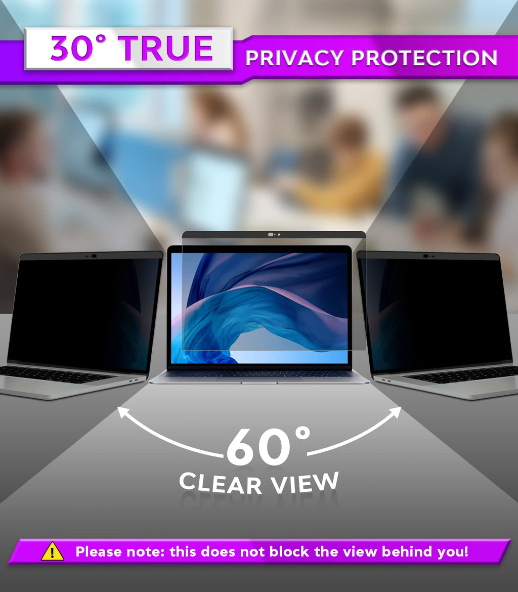 PYS MacBook Air 13.6 Inch Magnetic Privacy Screen for M2 Chip 2022 (A2681) - Removable Anti-Spy Laptop Shield