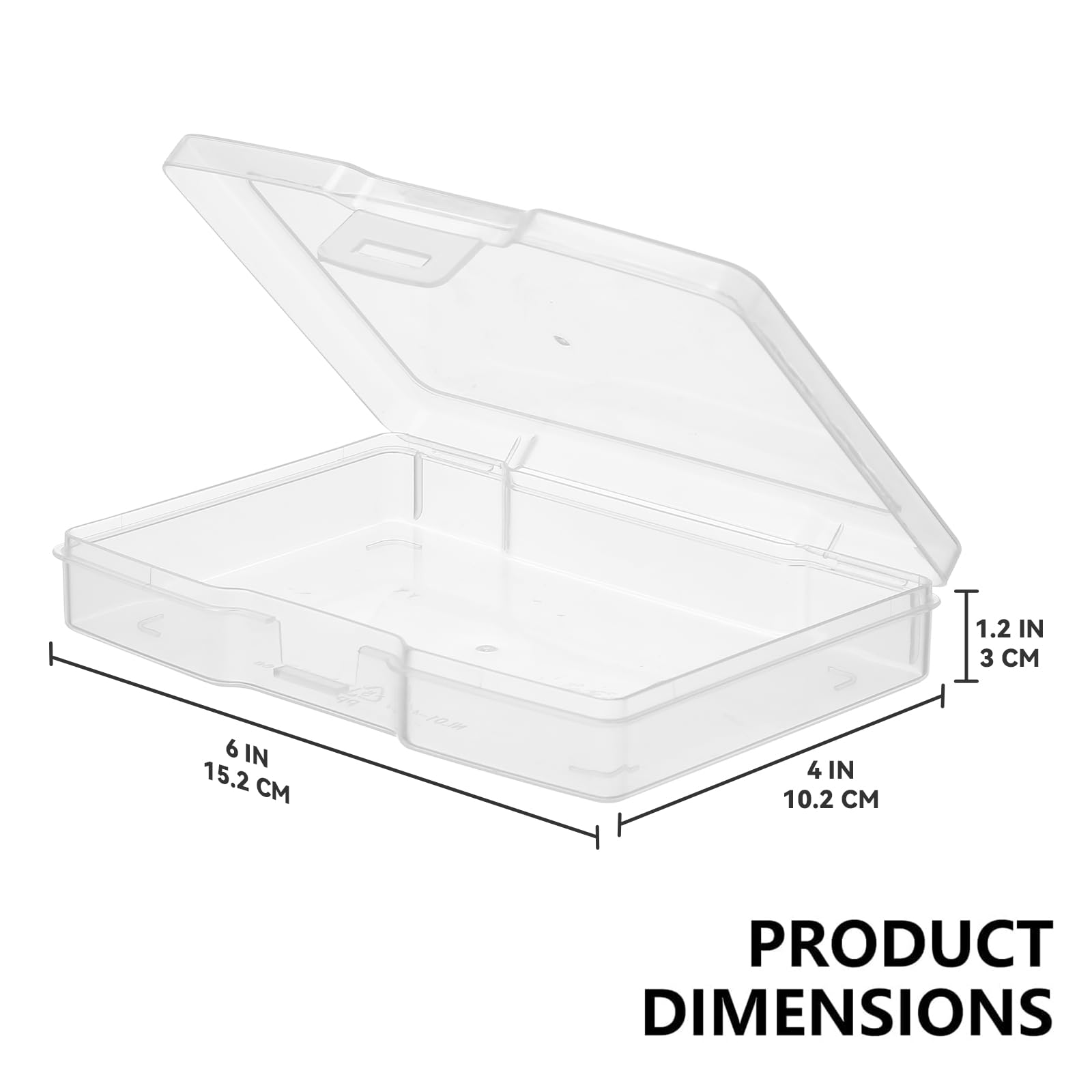 novelinks 12 Pack 4"x6" Photo Storage Boxes and Picture Organizer (Clear) | Photo Organizers and Storage, Task Boxes for Special Education, Picture Box, Photo Storage Containers, Flash Card Holder