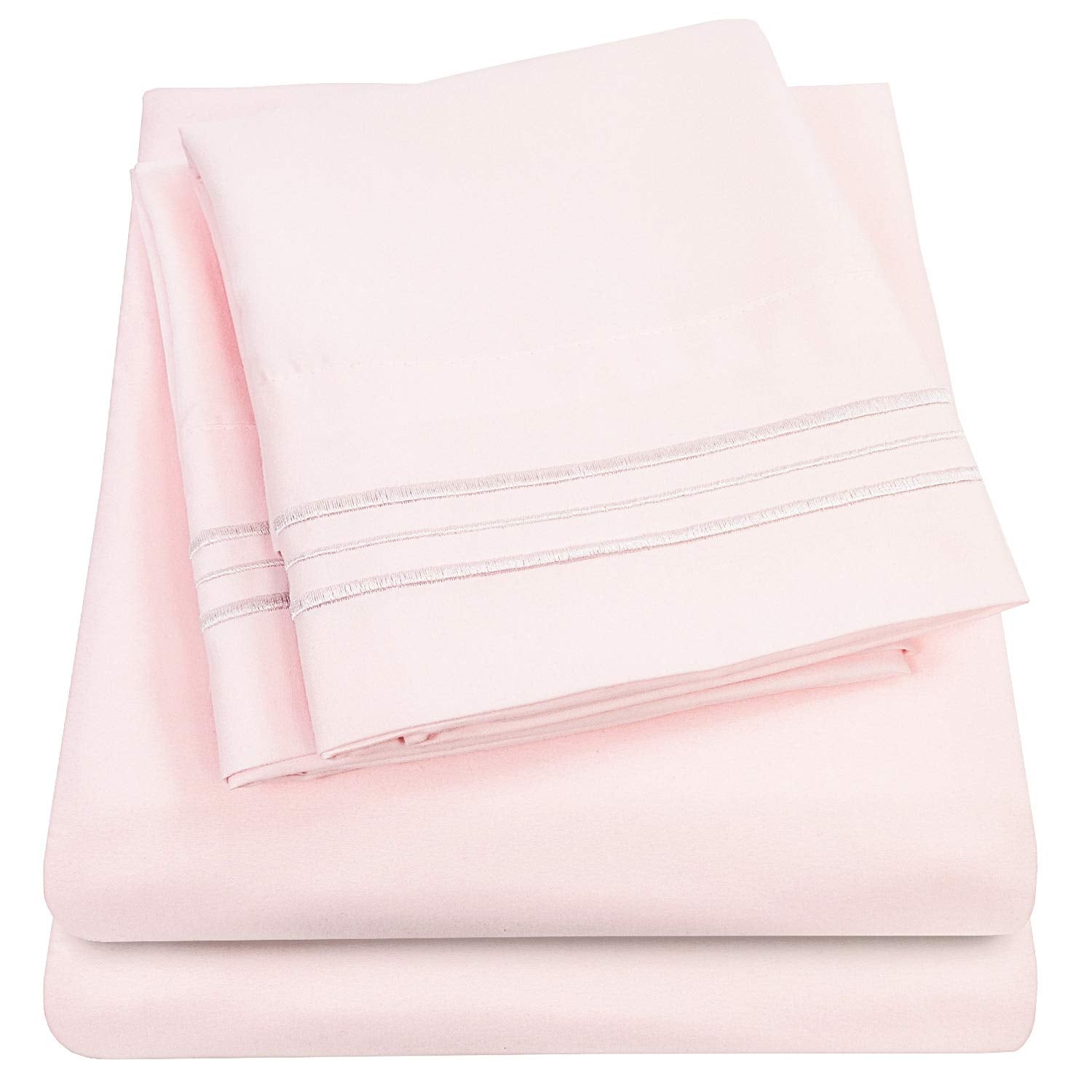 1500 Supreme Collection Extra Deep Pocket Sheets Set - Luxury Soft Bed Sheets, Wrinkle Free, Bedding, Over 40 Colors, 21 inch Extra Deep Pocket, Twin, Black