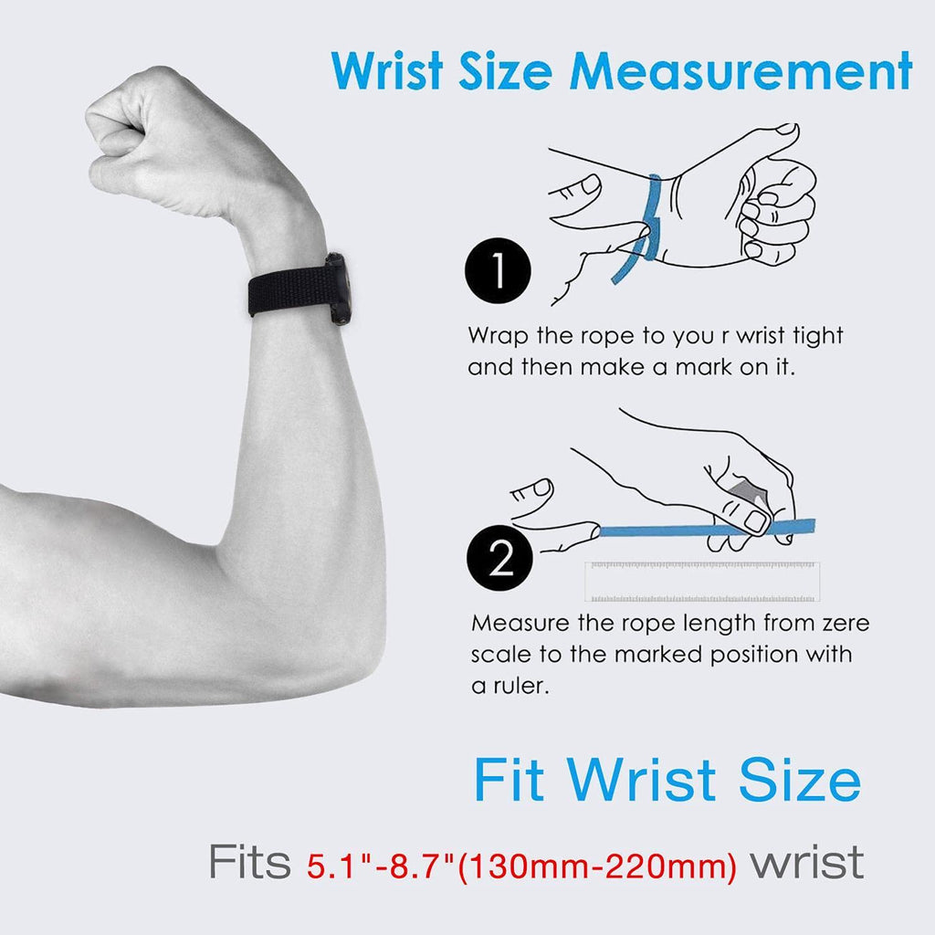 Abanen Hook and Loop Quick Dry Watch Band for Fenix 8 47mm/ epix Pro 47mm / Fenix 7/6/5, 22mm Woven Nylon Ultralight Sport Wristband Strap for Garmin Instinct 2, Instinct 3 45mm