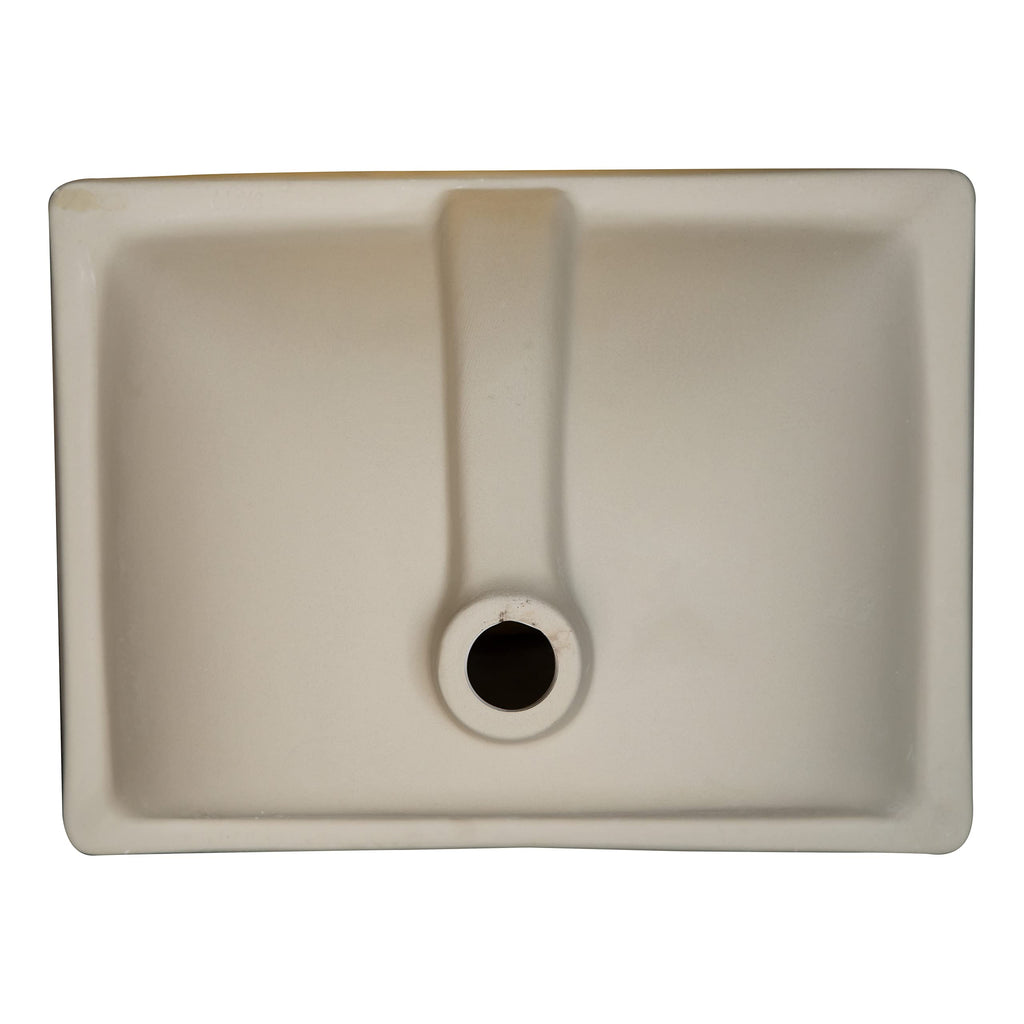 MSI 17.0” (L) x 14.125” (W) x 7.75” (H) Oval Porcelain Ceramic Undermount Bathroom Vanity Vessel Sink, White
