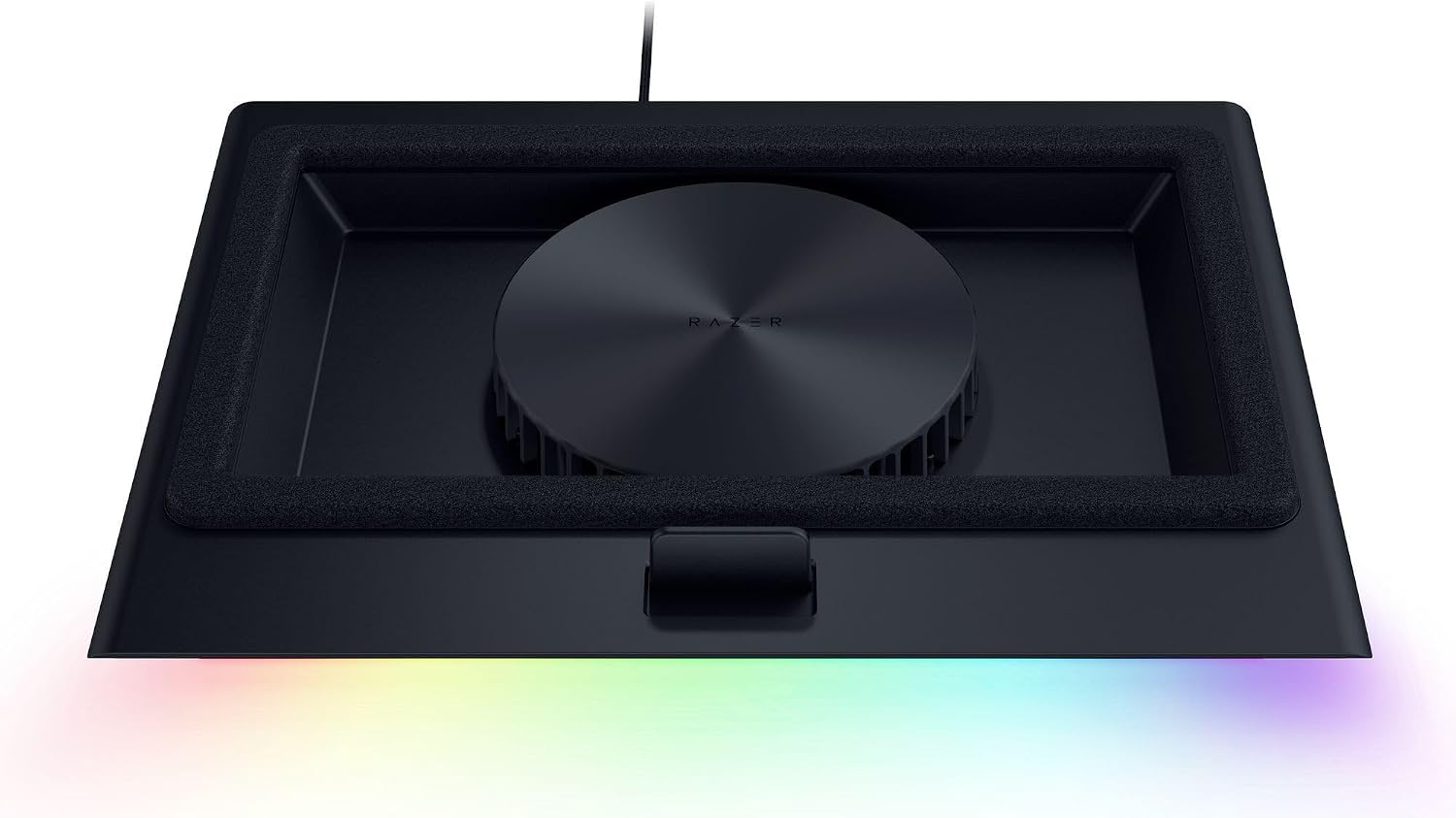Razer Laptop Cooling Pad: Adaptive Smart - Intelligent Fan Control - Airtight Pressure Chamber - Fits Most Laptops & Macbooks 14” to 18" - Preset & Custom Fan Curves - 3 Port USB Type A - Chroma RGB