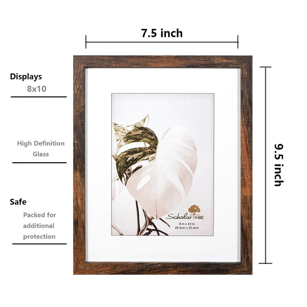 5x7 Picture Frame Gold, Display 5x7 without Mat or 4x6 with Mat, Wall Gallery Photo Frames
