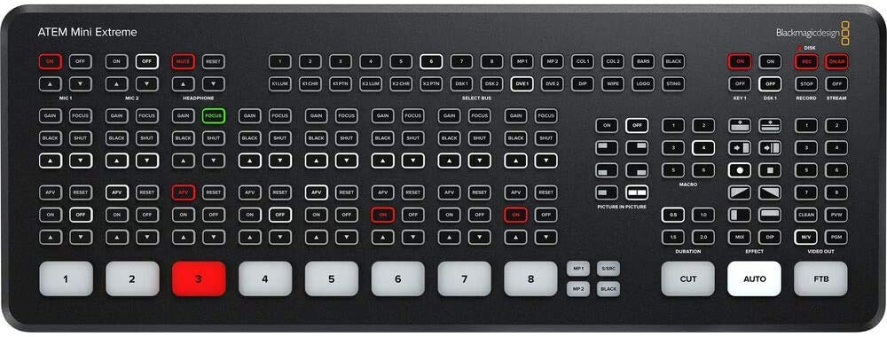 Blackmagic Design ATEM Mini Extreme HDMI Live Stream Switcher Bundle with 6’ HDMI Cable, 7’ Cat5e Cable, and 5-Pack of SolidSignal Cable Ties (SWATEMMINICEXT)