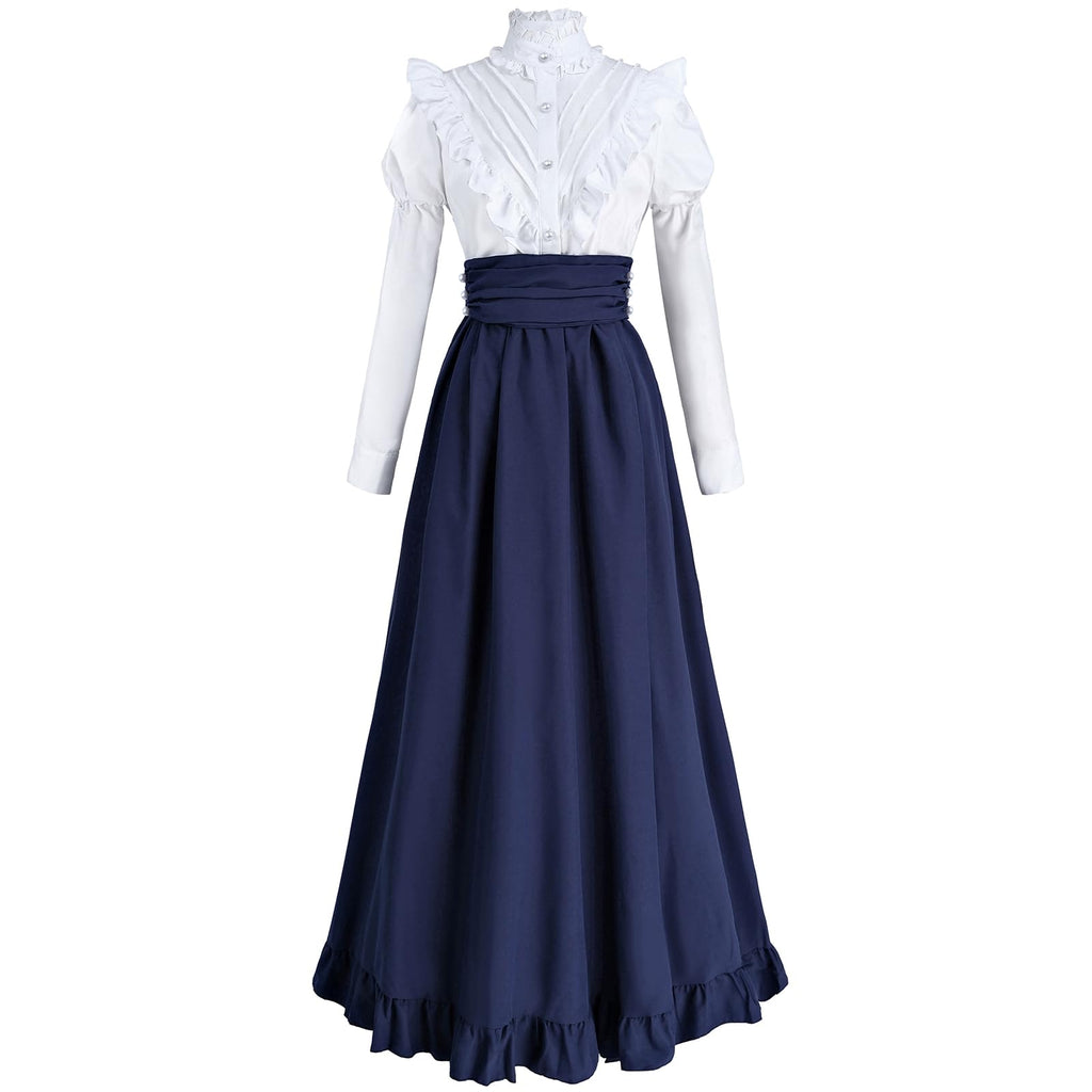 Victorian Dress for Women 2-Pieces 1800s Edwardian Dress Ball Gown Renaissance Costume