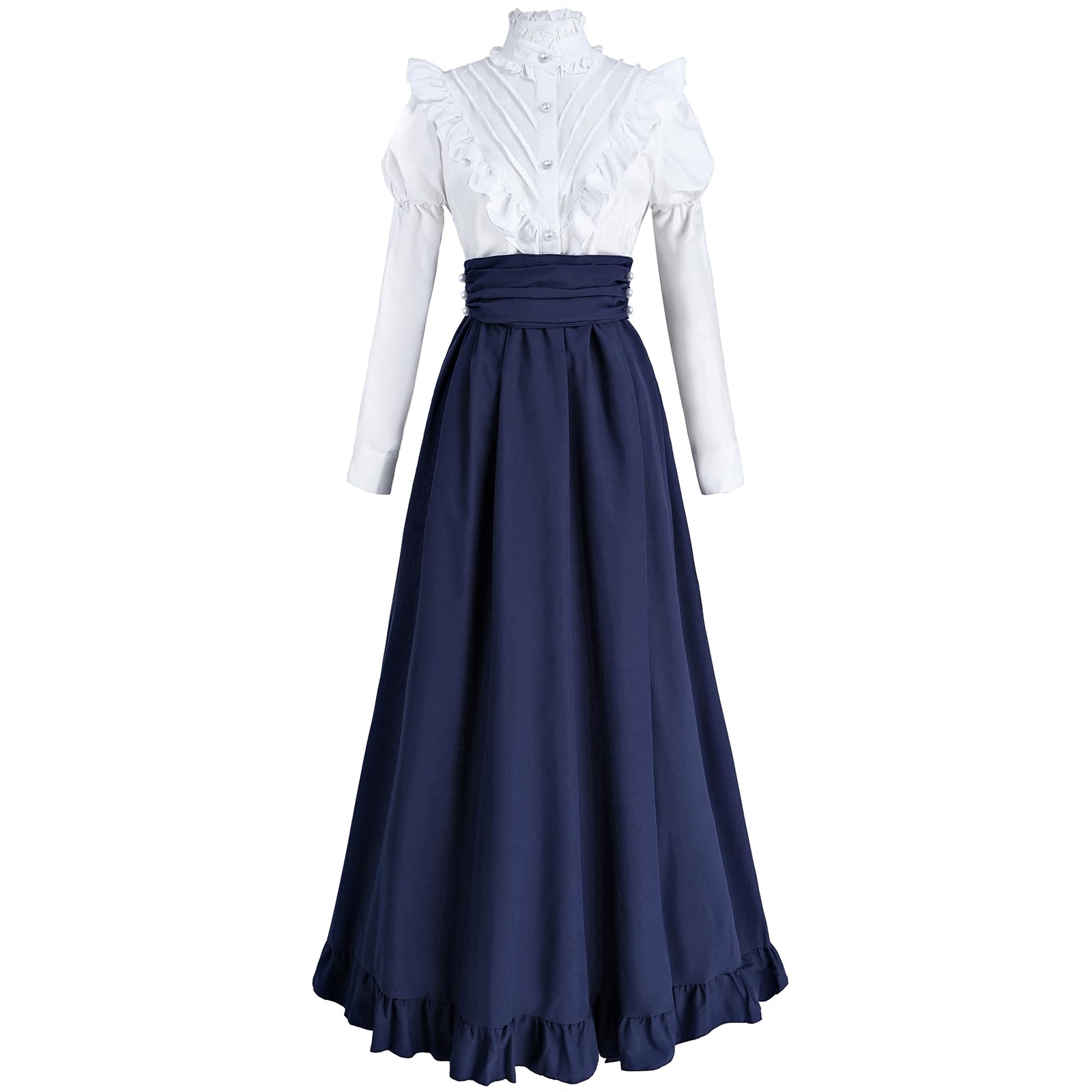 Victorian Dress for Women 2-Pieces 1800s Edwardian Dress Ball Gown Renaissance Costume
