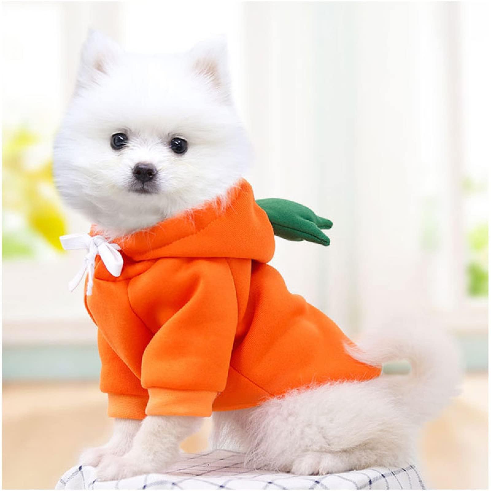 Warm Dog Winter Clothes Cute Fruit Dog Coat Hoodies Fleece Pet Dogs Costume Jacket for French Bulldog Chihuahua Ropa para Perro(Coffee,XS)