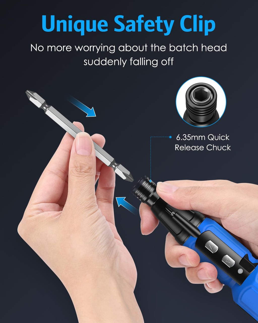 AMIR Cordless Power Screwdriver, Rechargeable Electric Screwdriver Sets, Portable Automatic Home Repair Tool Kit, Motorized Screwdriver with USB Cable and LED Lights