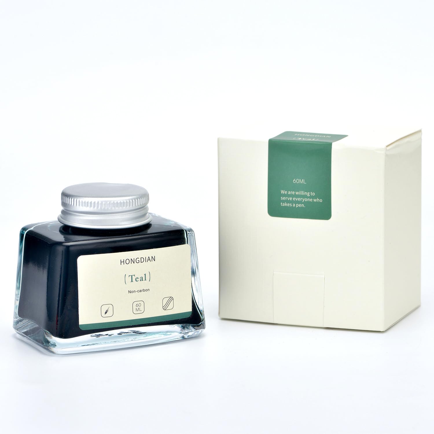 Asvine Hongdian Fountain Pen Bottled Ink Black, 60ml Fountain Pen Bottled Ink, Non Carbon