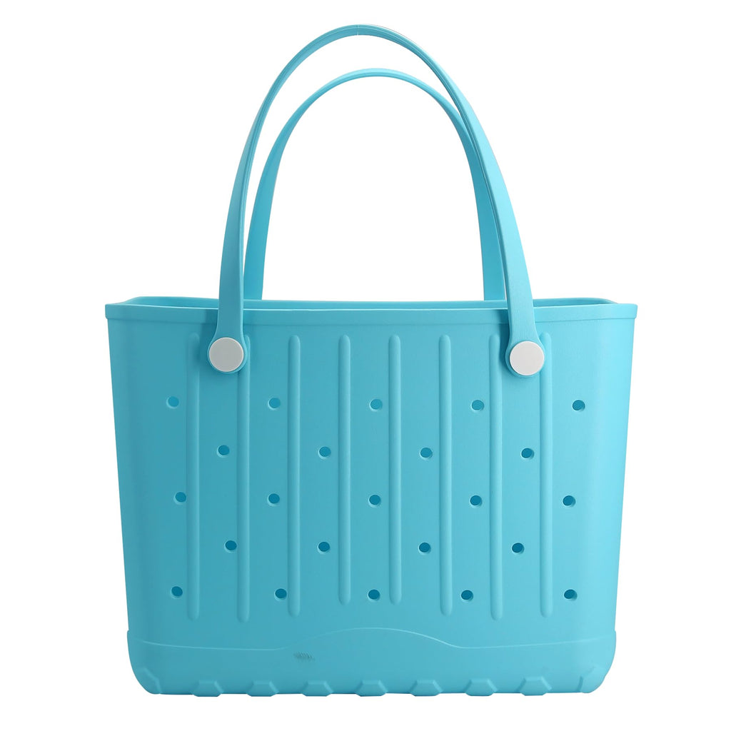 Rubber Beach Bag EVA Waterproof Tote Bags Washable Sand-proof Travel Handbags for Pool Boat Groceries Work Sports