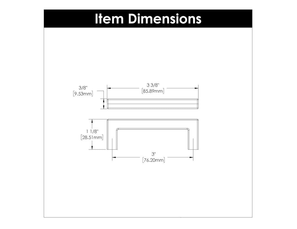 Hickory Hardware Solid Core Kitchen Cabinet Pulls, Luxury Cabinet Handles, Hardware for Doors & Dresser Drawers, 3 Inch Hole Center, Brushed Golden Brass, Skylight Collection (Pack of 1)