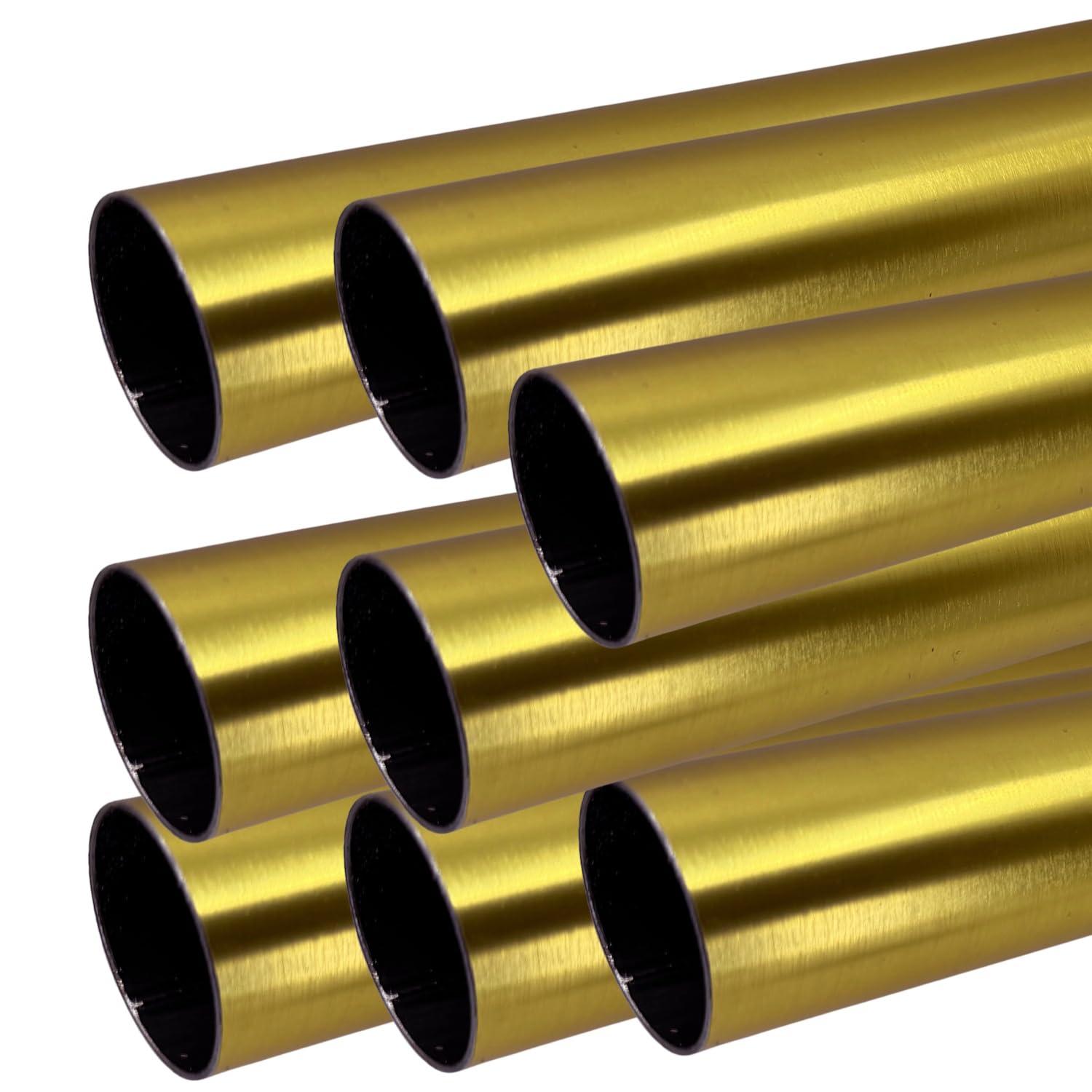 72" HEAVY DUTY Round Closet Rod | 32mm Diameter | Satin Brass Clothes Pole | 1 Pack