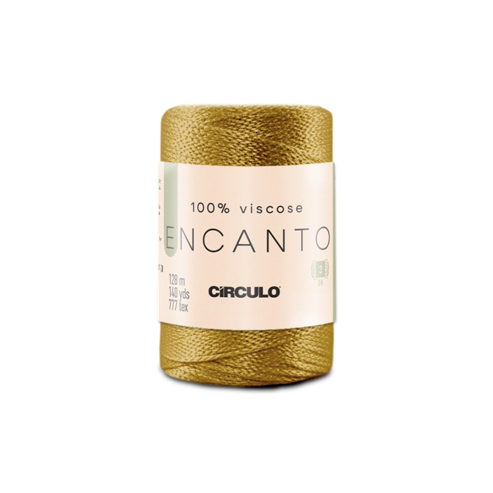 CIRCULO Encanto Slim Roll Yarn 100% Viscose - Luxury & Shine - Sport Weight Yarn - 262 yds, 3.52 oz - Color 1289 - Canary
