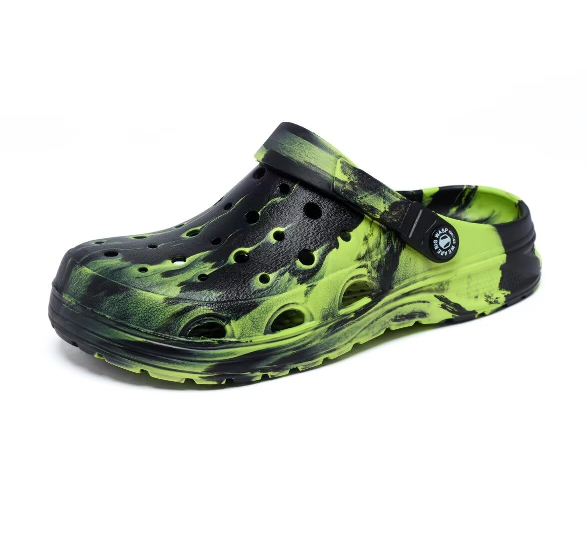 Kids Boys&Girls Black Camouflage Clogs Children's Beach Shoes Classic Marbled Tie Dye Clog Little Kid