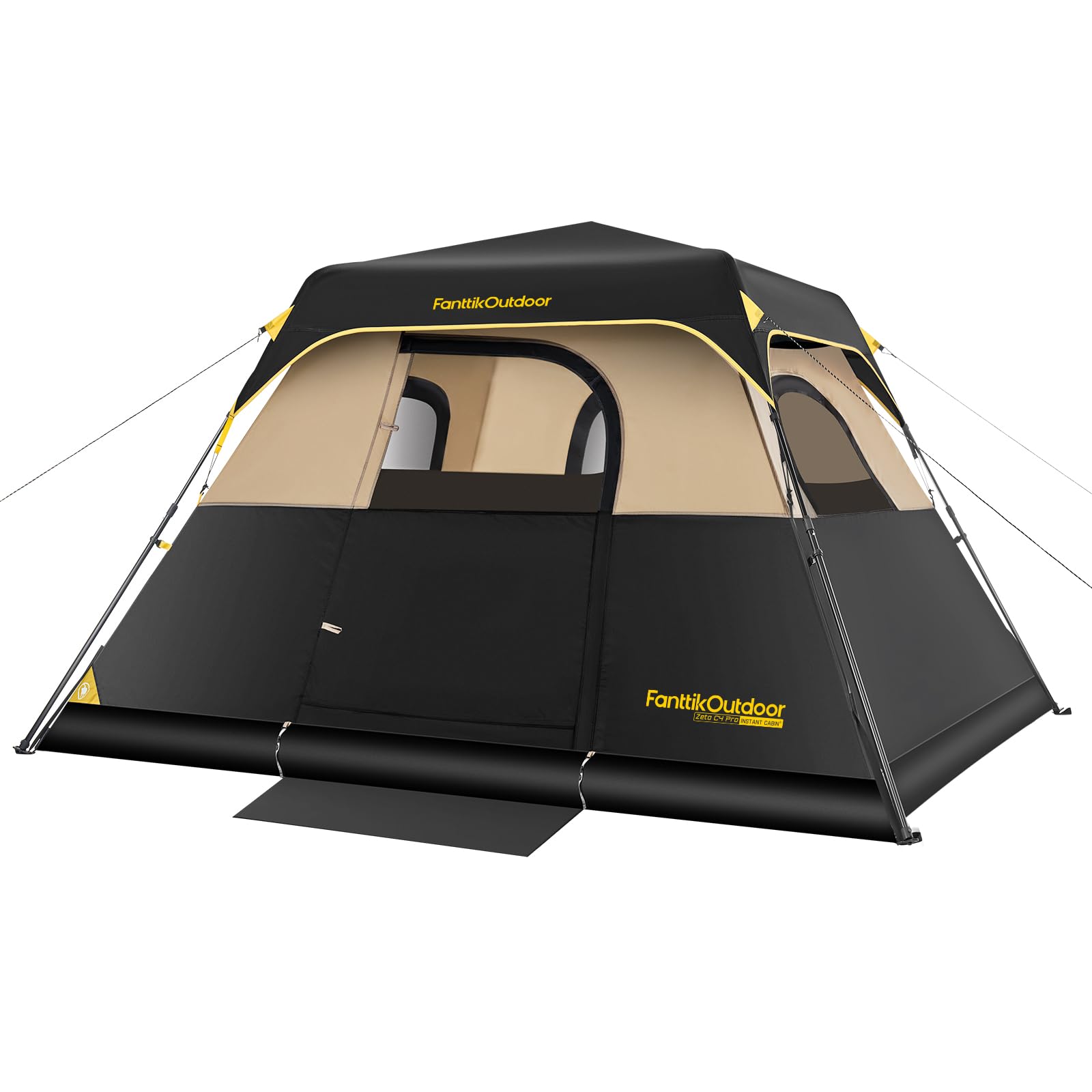 FanttikOutdoor Camping Tent 4/6/8/10 Person Instant Cabin Tent Setup in 60 Seconds with Rainfly & Windproof Portable with Carry Bag for Family Camping & Hiking