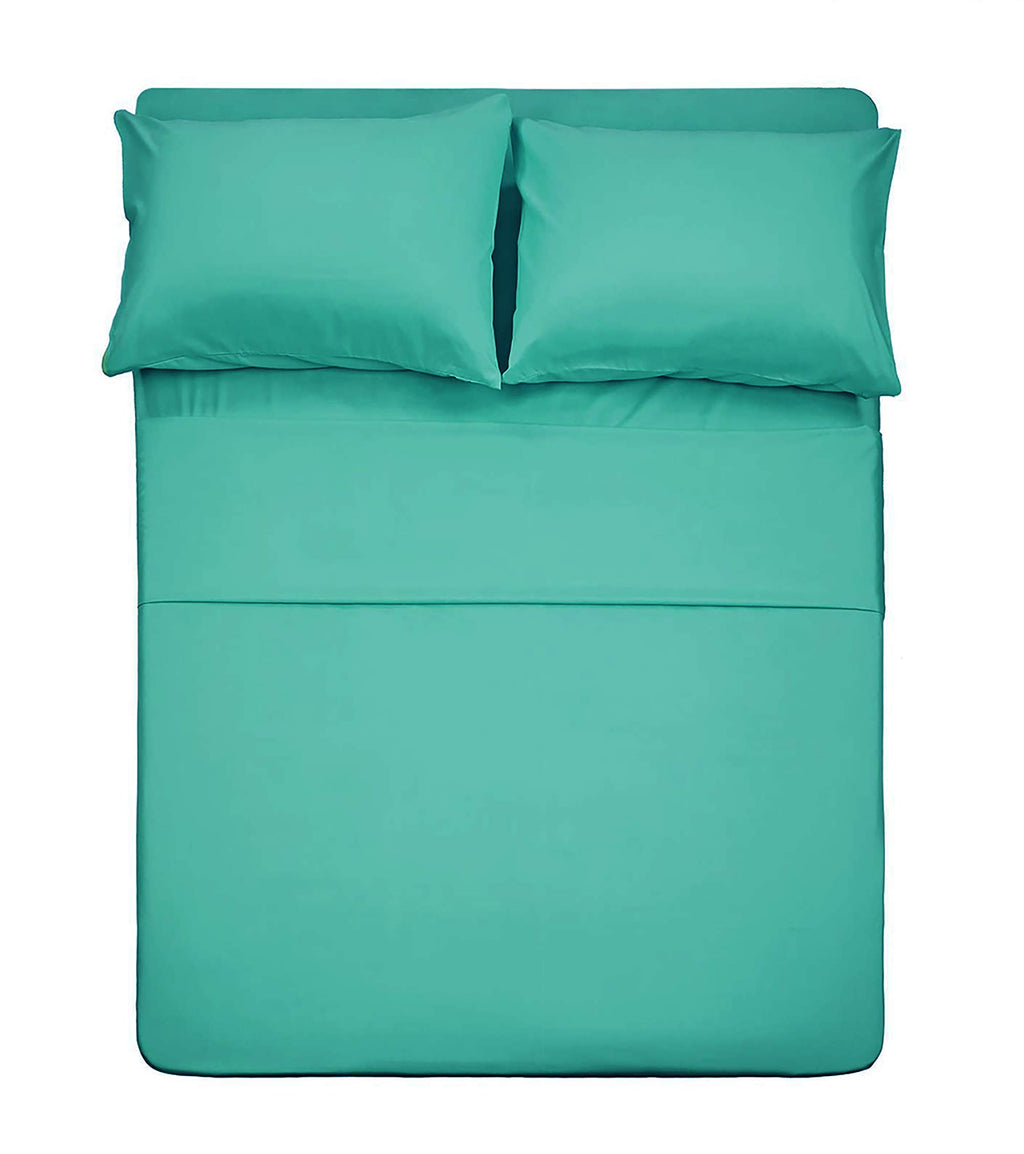 Best Season Bed Sheet Set - 1 Flat Sheet,1 Fitted Sheet and 1 Pillow Cases, Extra Soft Luxury Bedding Set,Deep Pockets,Wrinkle,Fade Resistant - Hypoallergenic- 3 Piece (Twin,Baby Blue)