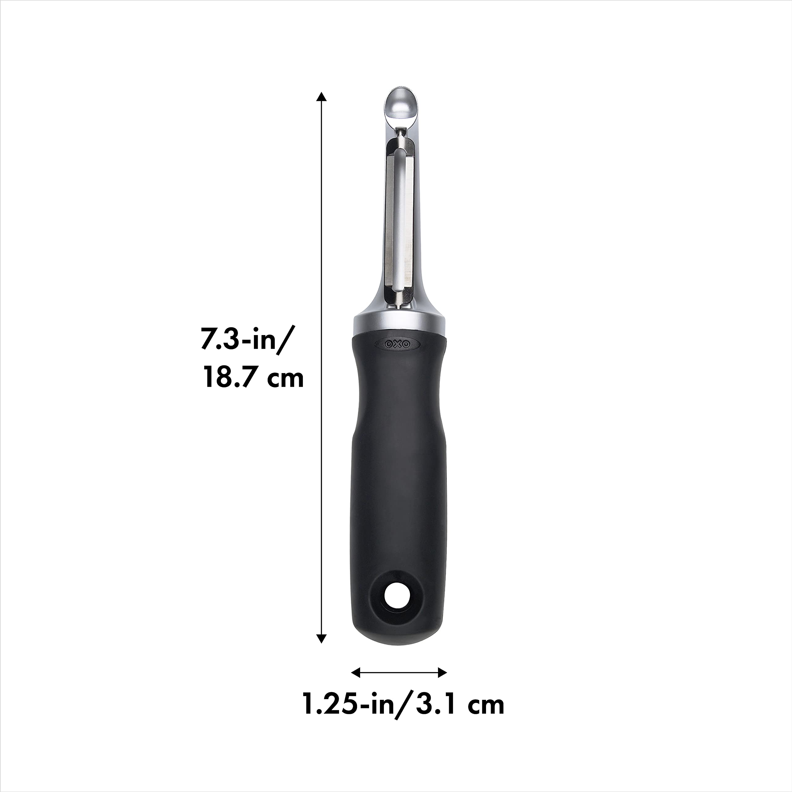 OXO Good Grips Stainless Steel Smooth Potato Masher + OXO Good Grips Pro Swivel Peeler Bundle