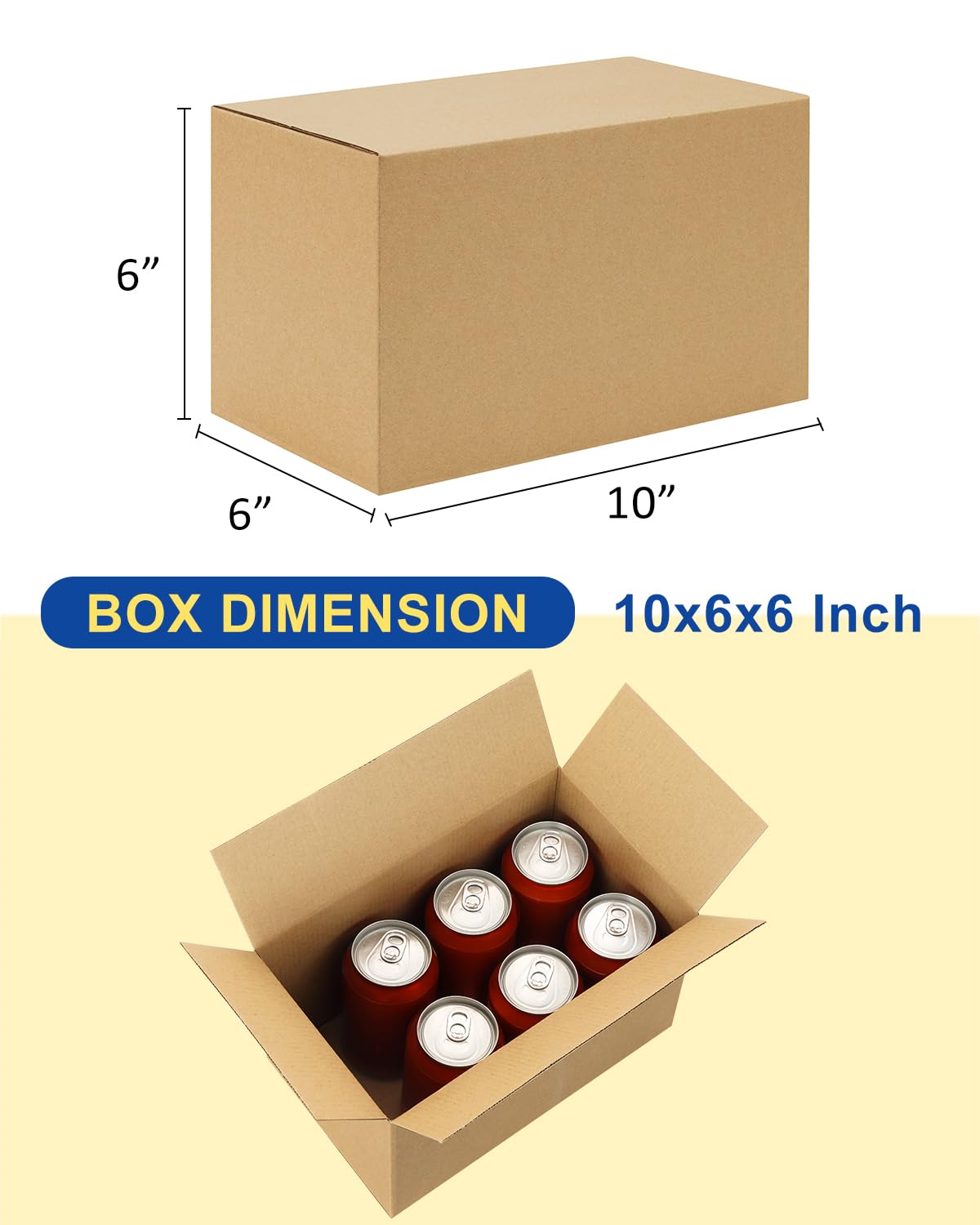 40-Pack-Small-Shipping-Boxes-6x4x4, Corrugated-Cardboard-Boxes-for-Packaging-Small-Business, Brown-Boxes-Mailers